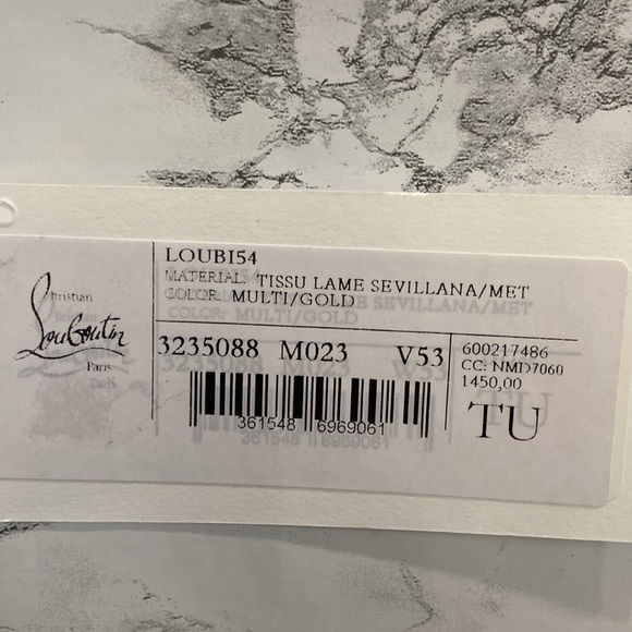 NWT Christian Louboutin Loubi54 Tissu Lamé Sevillana Handbag - Picture 12 of 13